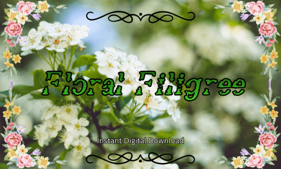 Floral Filigree: A Whimsical Display Typeface for Digital Branding