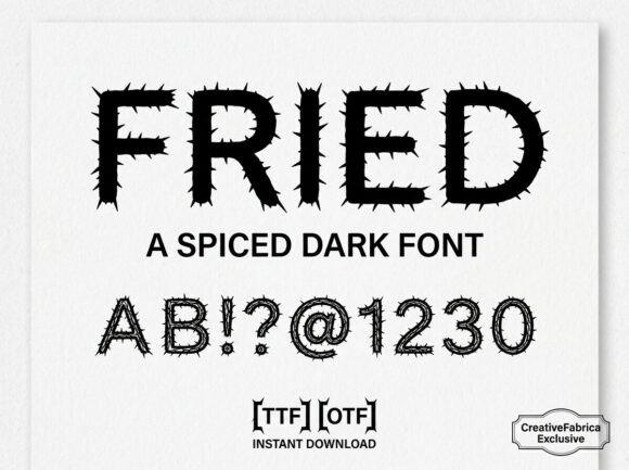 Fried Font for Editorial Design and Content Creation