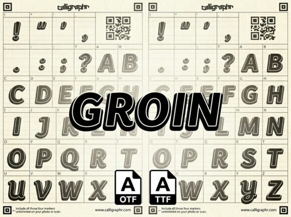 Groin Display Font for Handmade Creations