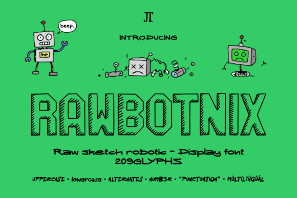 Rawbotnix: A Bold Display Font for Editorial Creativity