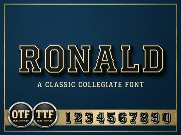 Ronald: The Classic Collegiate Font for Handmade Branding
