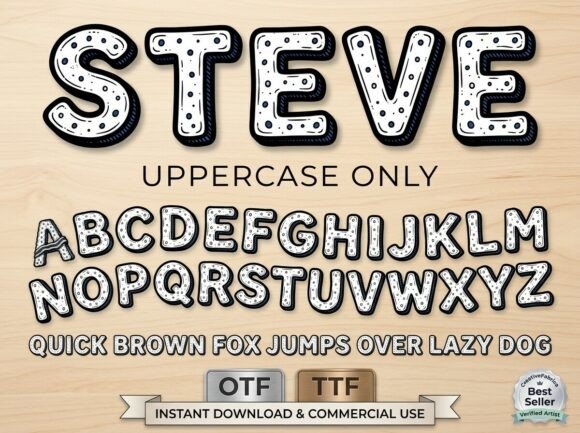 Steve: A Playful Display Font for Editorial Design